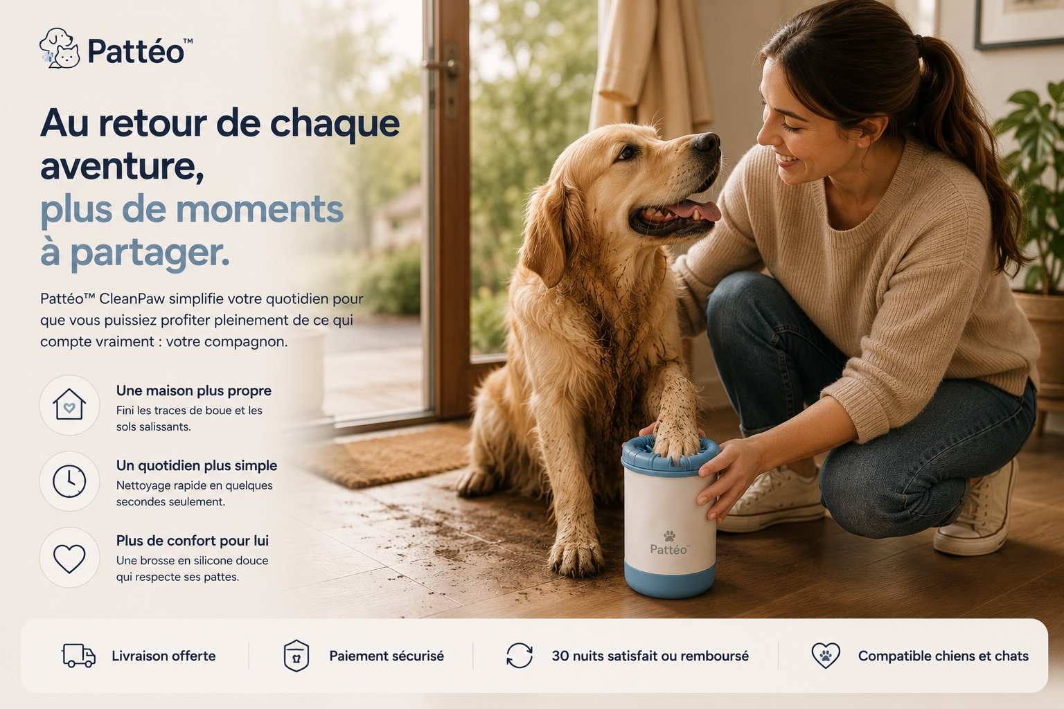 Au retour de chaque aventure, plus de moments à partager grâce à Pattéo™