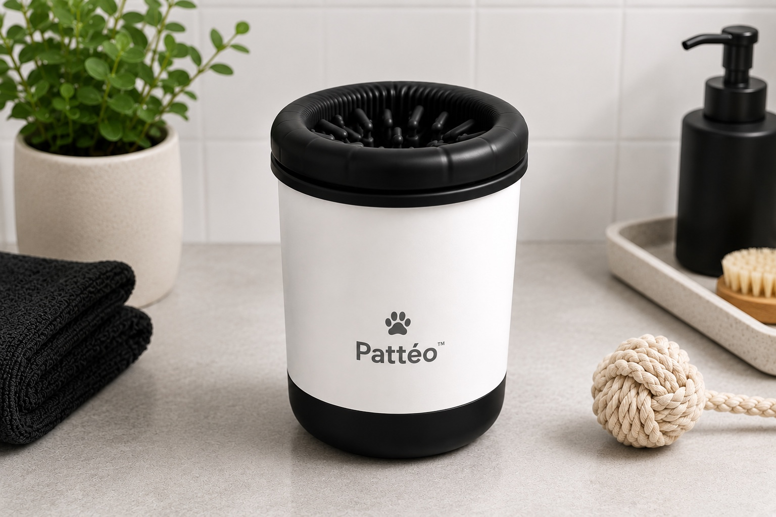 Pattéo™ CleanPaw coloris Blanc Anthracite, élégant et intemporel
