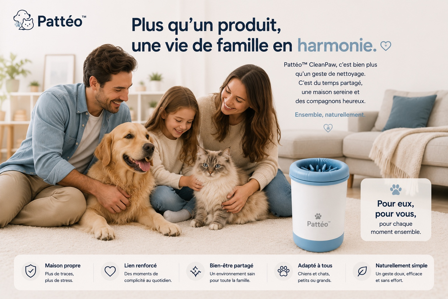 Plus qu’un produit, une vie de famille en harmonie avec Pattéo™
